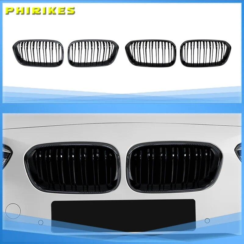 Car Kidney Replacement Front Grill For BMW F20 F21 118i 120i 125i 2015-2018 Racing Grills Gloss Black Grills Auto Accessories