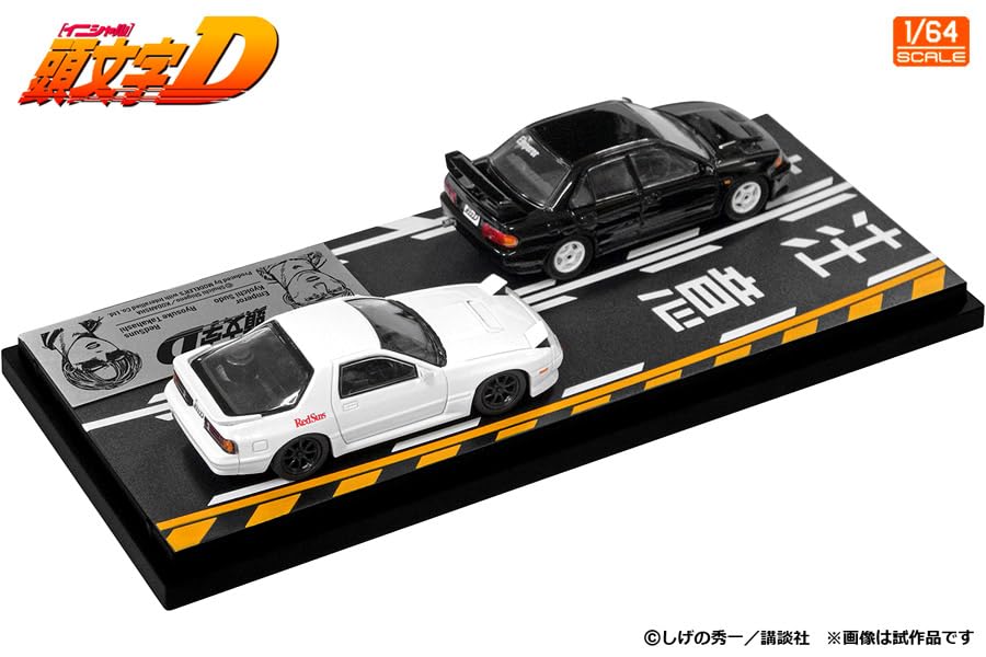 MODELER'S 1/64 Initial D Set Vol.17 Kyoichi Sudo Lancer Evolution III и Ryosuke Takahashi RX-7 (FC3S) Готовый продукт