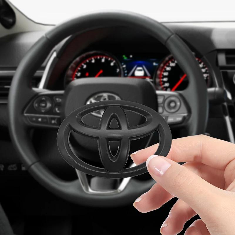 Декоративные наклейки на руль автомобиля, эмблема для Toyota Hilux Prius Avensis Auris Verso Corolla Camry, наклейки на интерьер автомобиля