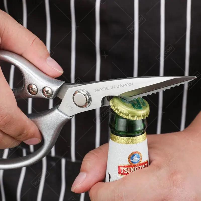 Кухонные ножницы из нержавеющей стали Ножницы для куриных костей Острые кухонные ножницы для птицы Мясницкий тесак для мяса Овощерезка Рыборезка Уткорезка