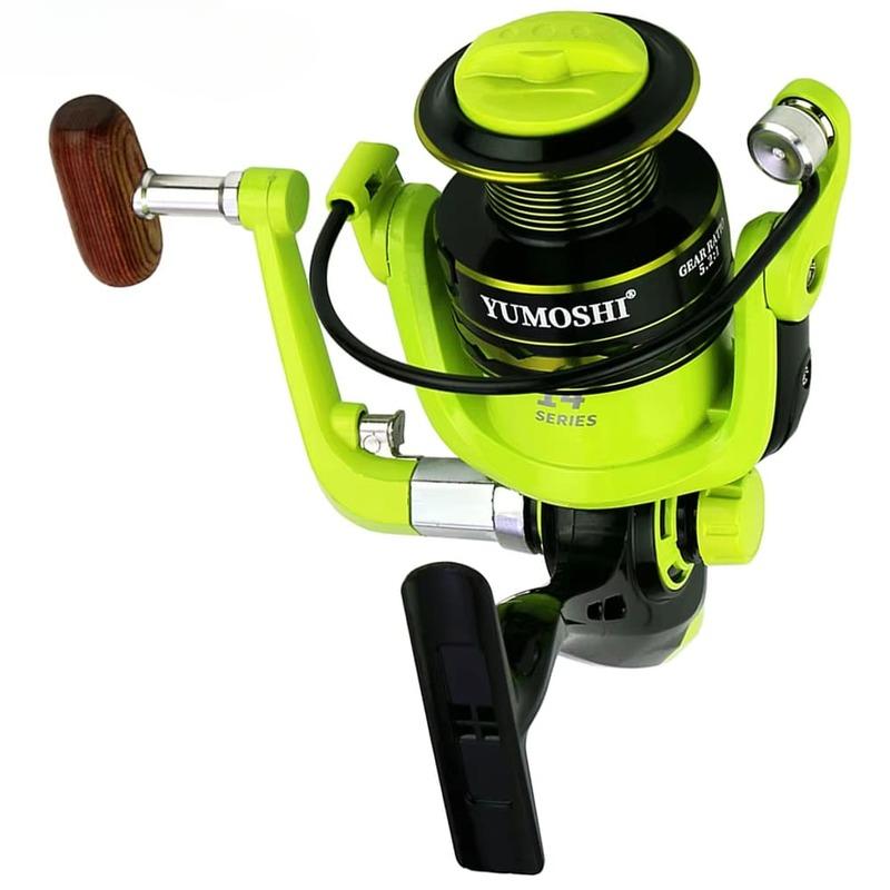 Новая мощная рыболовная катушка 2000-7000 зеленая модель полностью металлическая шпуля вращающееся колесо производительность более стабильна подходит для морской и пресной воды