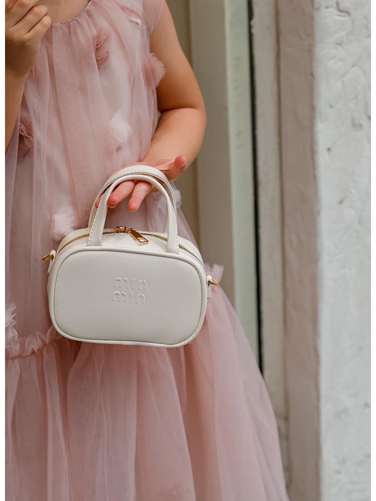 Ретро Однотонная Сумка-тоут и Кроссбоди с Буквами для Детей - Универсальный Кошелек для Монет для Родителей и Детей