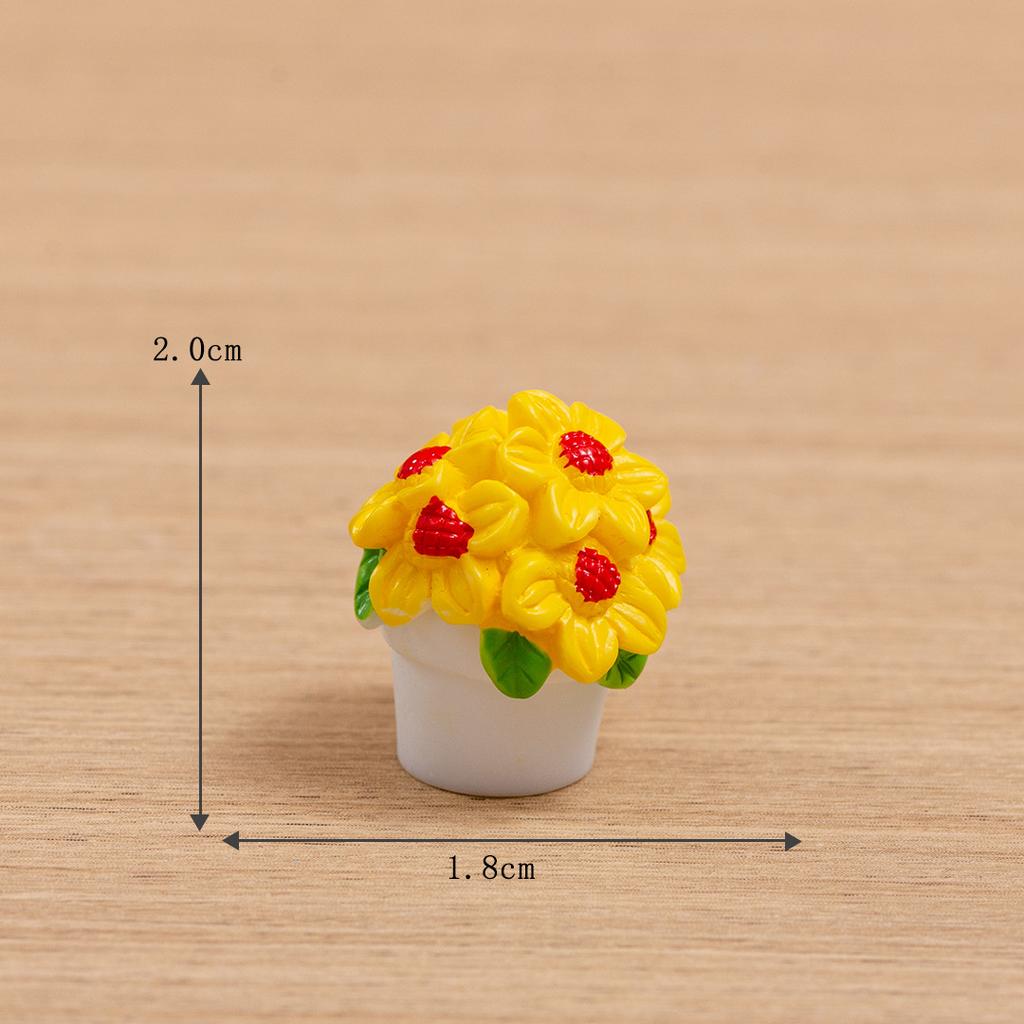 Микро-ландшафтное украшение, имитация цветка, искусственный цветок, суккулентный горшок, поделки из смолы, настольное мини-украшение для кукольного домика