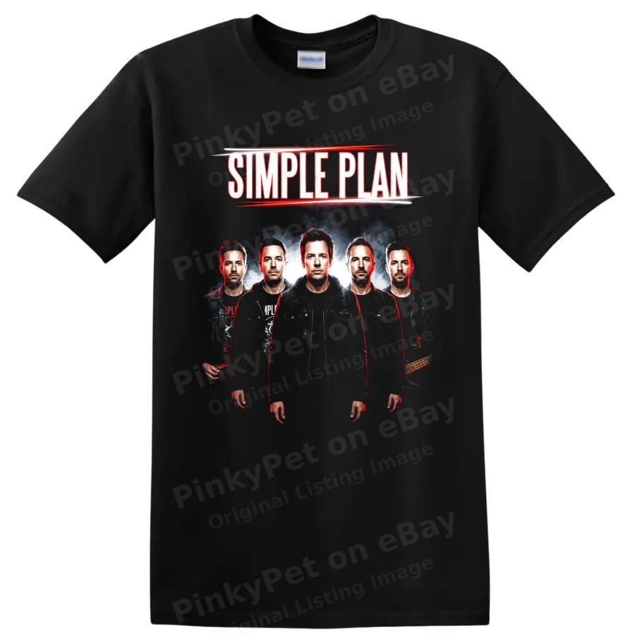 Simple Plan Pop Punk Band Members Portrait Graphic T Shirt Concert Music Fan Tee