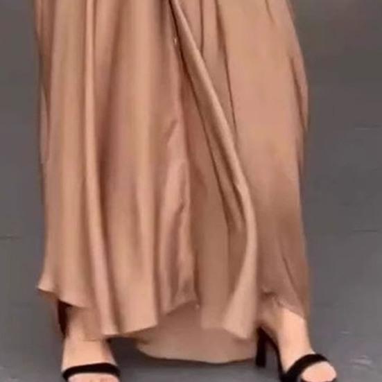 Женское макси-платье с V-образным вырезом, застегивающимся на пуговицы, рукавами «летучая мышь», платье-рубашка, однотонный цвет