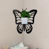 Butterfly Corner Shelf Wall Hanging Storage Deor Cute Organizer Waterproof Iron