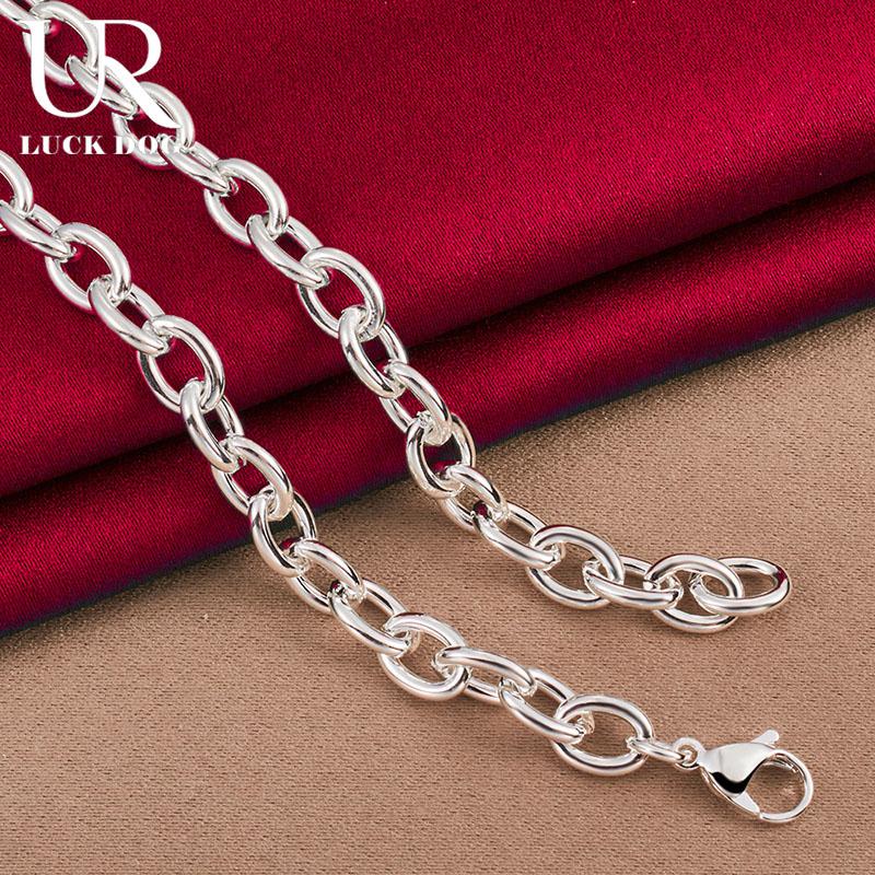 Ожерелье с О-образной цепочкой из стерлингового серебра 925 пробы, модные свадебные украшения