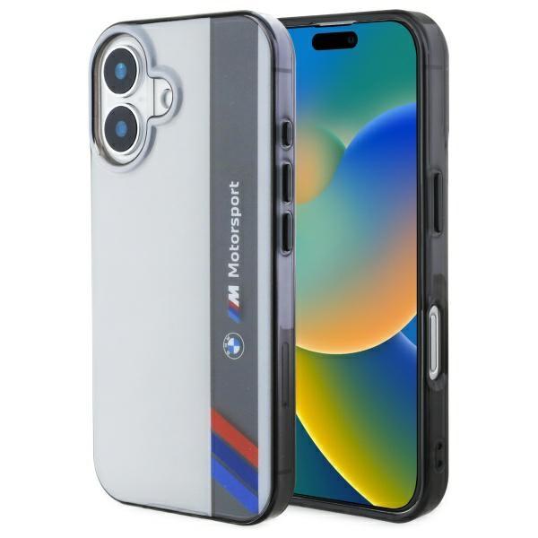 BMW BMHCP16S23HTFEG iPhone 16 6.1" gray/gray hardcase Motorsport IML Vertical Stripe