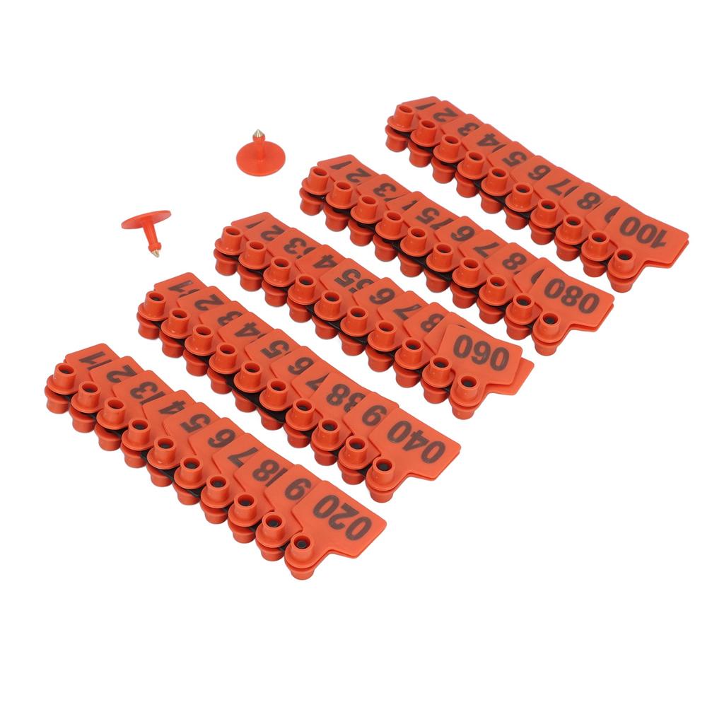 100 шт. ушных бирок для крупного рогатого скота с номером 001?100 ушных бирок для скота, коров, телят, свиней, коз, животных