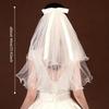 2 шт. Элегантная двухслойная повязка на голову с бантом, свадебная марля, головной убор из марли для невесты, вечеринка