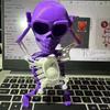 Детская заводная танцующая игрушка-скелет, не требующая батареек, 3D-печать, трясущаяся кукла-череп, пружинная заводная игрушка, настольный декор, подарок на день рождения для детей и взрослых