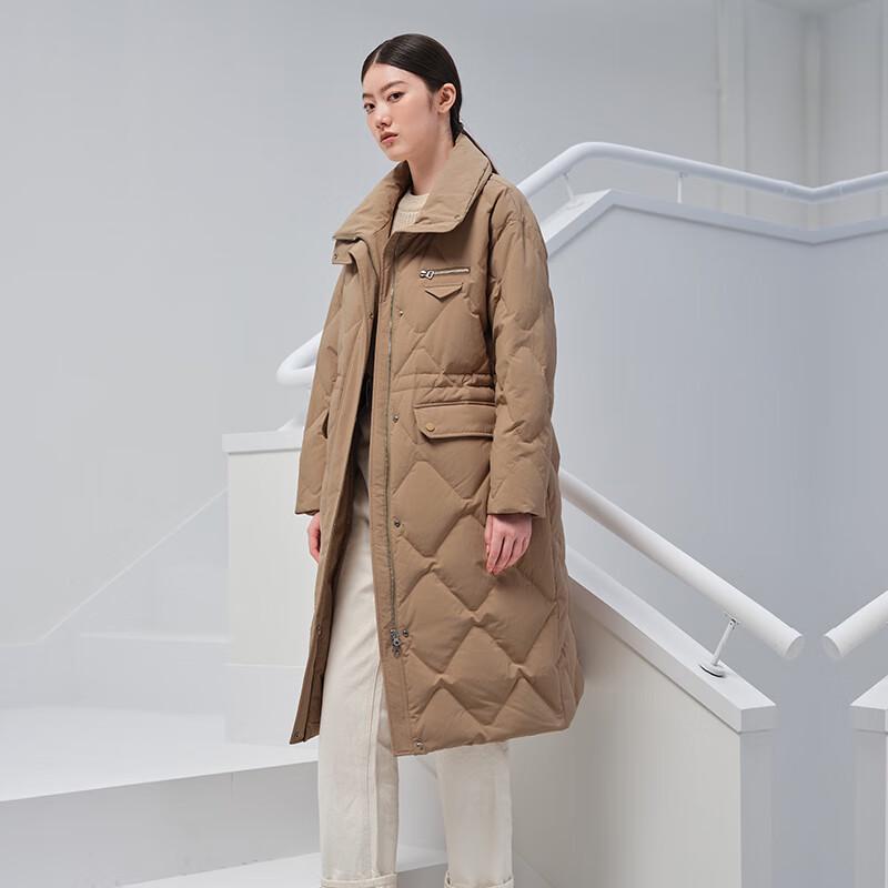 Женский стеганый пуховик Tanbor с длинным воротником-стойкой TD336836