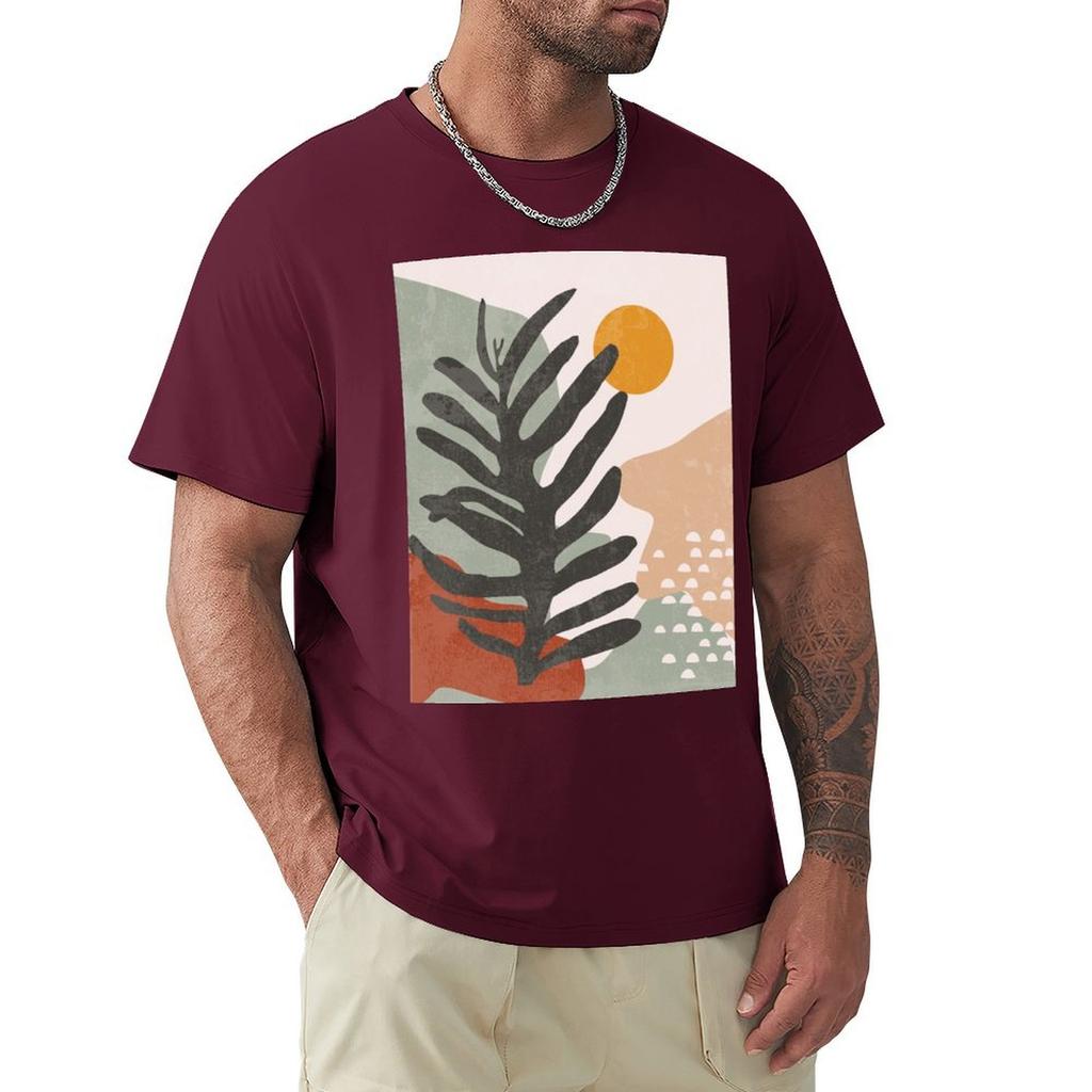 Абстрактная футболка Винтажная графическая футболка Хлопковые графические футболки Оверсайз Черная одежда для мужчин