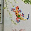 Gecko Wall Decor Art Outside Iron Hanging Sculpture, Sculpture for Corridor Garden