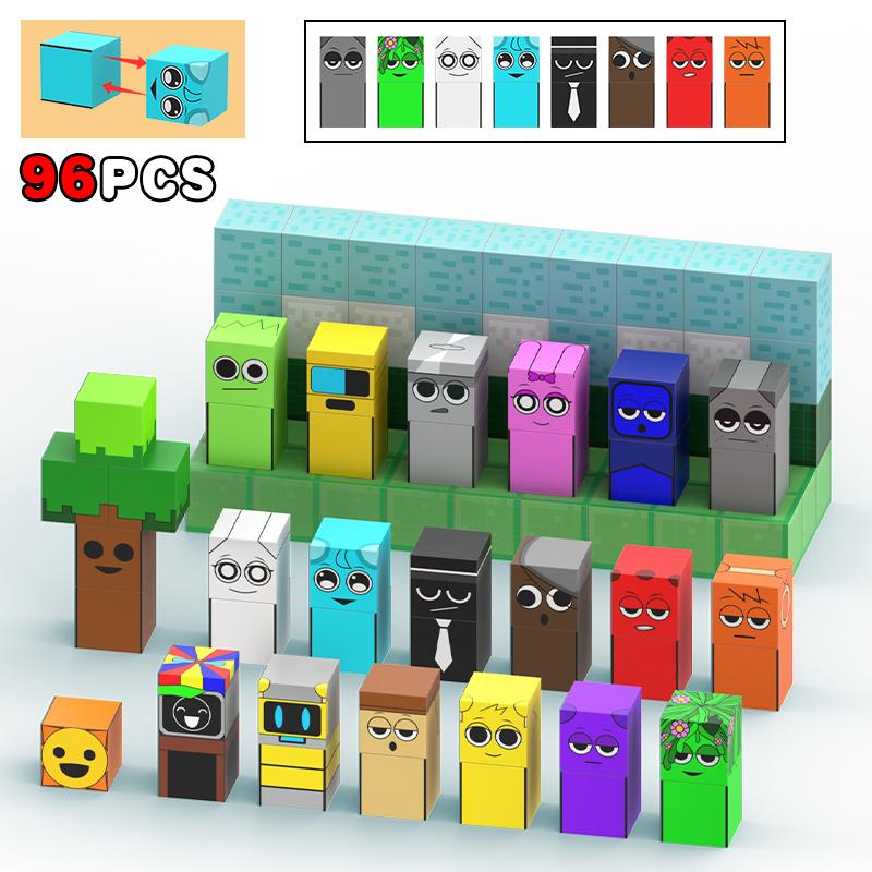 Новые фигурки Sprunki Магнитные блоки Игрушки Incrediboxs Sprunki Магнитные игрушки STEM Сенсорные игрушки для малышей Рождественский подарок на день рождения