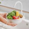 Многофункциональная тазовая решетка с мелкими отверстиями для мытья риса и сливной корзиной для кухни, фруктов и овощей.