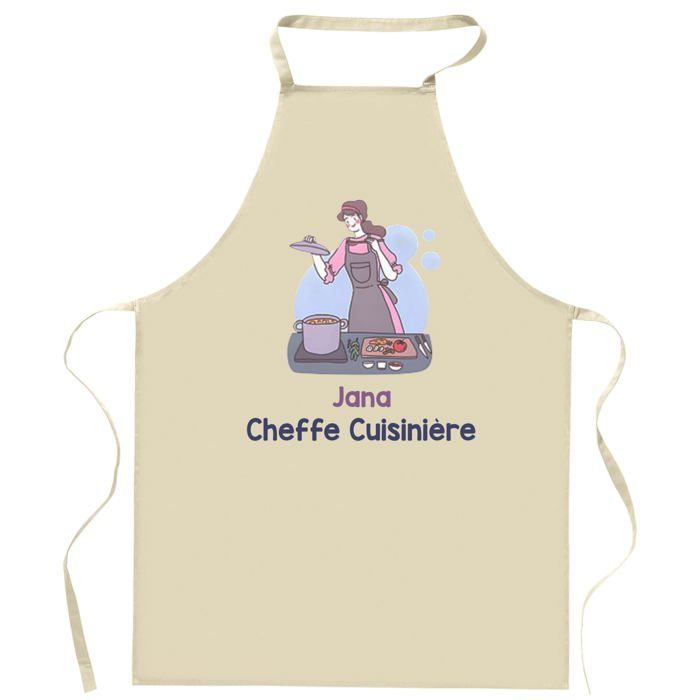 Tablier de cuisine - Jana - Impression bretonne - Coton résistant - Fabriqué en France