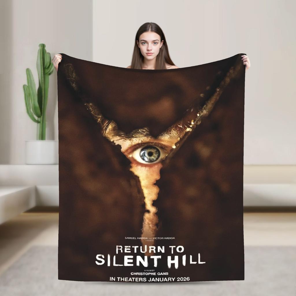 Return to Silent Hill Movie 2026 Throw Blanket for Couch Soft Cozy Plush Blanket Multiple Sizes Bedspreads for All Seasons