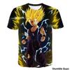 Детская мультяшная аниме-расцветка Dragon Ball принт 3D Укун футболка с коротким рукавом топ футболка детская одежда