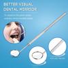 Dental Mirror Inspection Mirror Makeup Mirror Professional Teeth Cleaning Stainless Steel Dentist