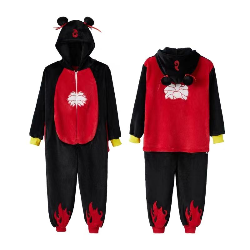 Capybara Onesie Pajamas for Kids, Cartoon Character Kigurumi, Labubu Birthday Christmas Gift, Family Matching Sleepwear Party Costume,  Photo Shoot