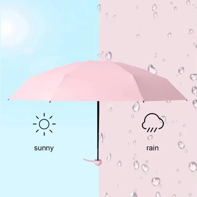 6-реберный зонт от солнца портативный мини-зонт солнцезащитный капсульный зонт с коробкой УФ складной карман