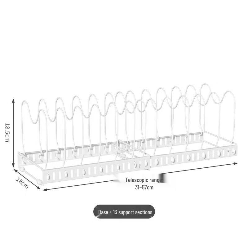LETSFIND Retractable Pot Lid & Divider Rack