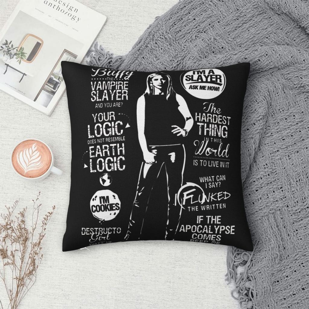 Buffy The Vampire Slayer Printed Pillowcase Cushion Cover Throw Pillow Cover Y2K Sofa Decorations Zippered Multi Size