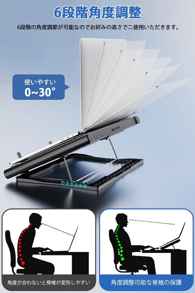 Zxyceo на 2025 год Оснащен двумя мощными большими охлаждающими подставками для ноутбука с регулируемой высотой 6 уровней, двумя USB-портами, поверхностью для высокой совместимости с дюймами