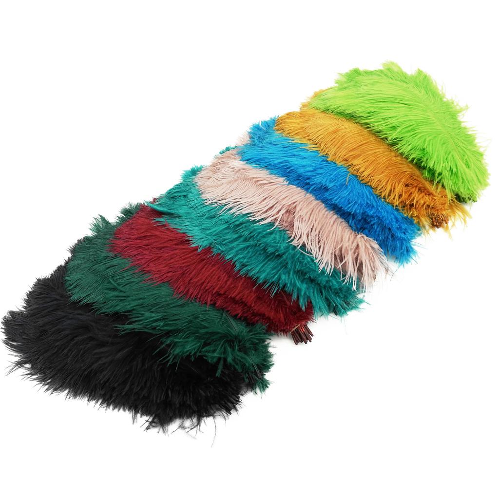 20 шт./лот, натуральные белые страусиные перья, аксессуары ручной работы, свадебные украшения для дома, Марди Гра, красочные плюмы, деко