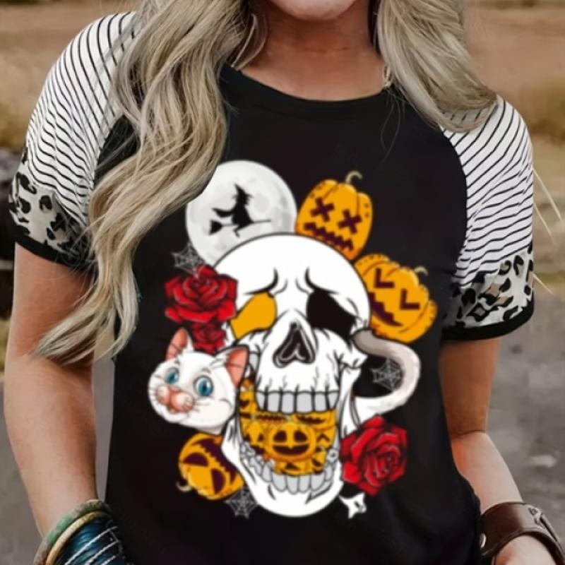 Women's T Shirts Fashion Short Sleeve Top For Women 3d Safflower Pattern T-shirt Y2k Women Blouse Oversized Tees Female Clothing