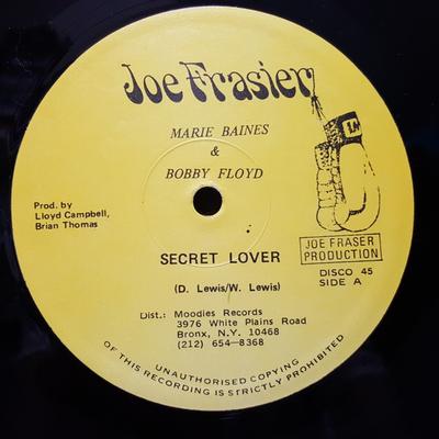 12-дюймовая пластинка MARIE BAINES BOBBY FLOYD GEORGE Secret Lover NONE Joe Frasier US Reggae Ska Dub Б/у