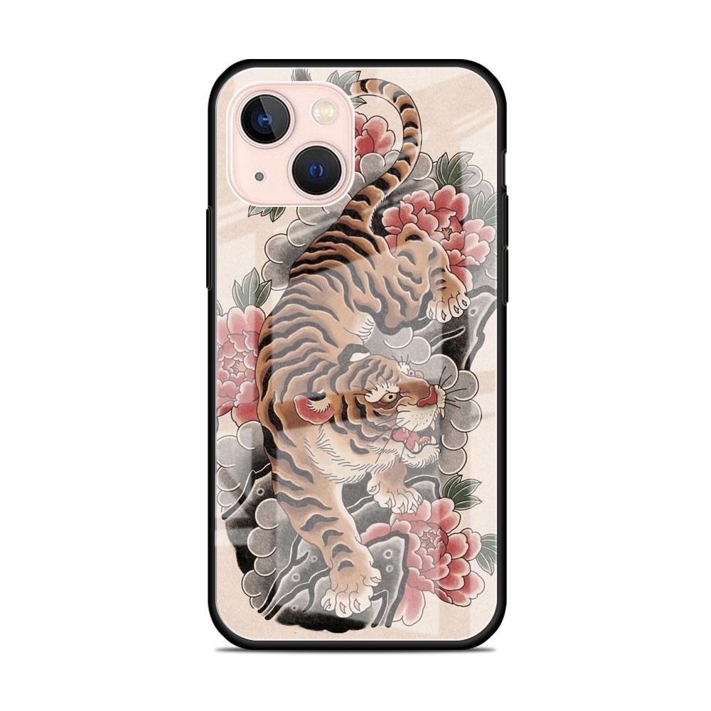 Стеклянный чехол Tiger Crane ART для Apple iPhone 14 11 13 Pro 12 7 8 Plus SE 2022 XR X XS Max 6 6S, закаленный чехол для телефона