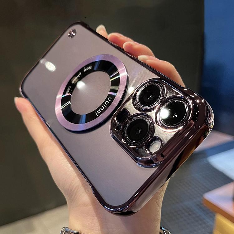 Ультратонкий безрамочный чехол для телефона Iphone 14 13 12 Pro Max 14plus 14pro, прозрачный противоударный магнитный чехол для беспроводной зарядки