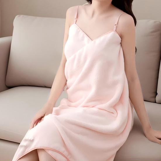 Bath Towel Sling Striped Print Coral Velvet Shower Towel Quick Dry Super Absorbent Poolside Cover Towel