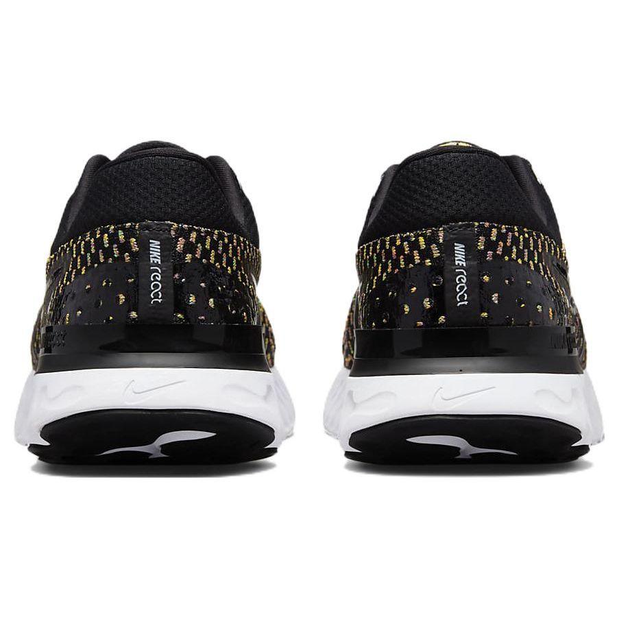 Nike React Infinity Run Flyknit 3 Черные мульти-мужские кроссовки Разноцветные Белые Сине-Светящиеся DH5392-002