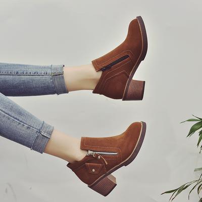 Женские ботильоны женские туфли на низком квадратном каблуке туфли-лодочки Matin весна-осень Ботильоны Zapatos Mujer Vintage 365