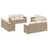 VidaXL Salon de Jardin avec Coussins 12 pcs, Canapés de Terrasse, Ensemble de Meubles de Patio, Mobilier d'Extérieur, Beige 3258236
