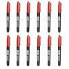 10-12PCs Permanent Marker Pen Fine/Thin & Crude/Twin Nib 1.5mm Waterproof Oil-Based Ink Black Blue Red School Office Supplies