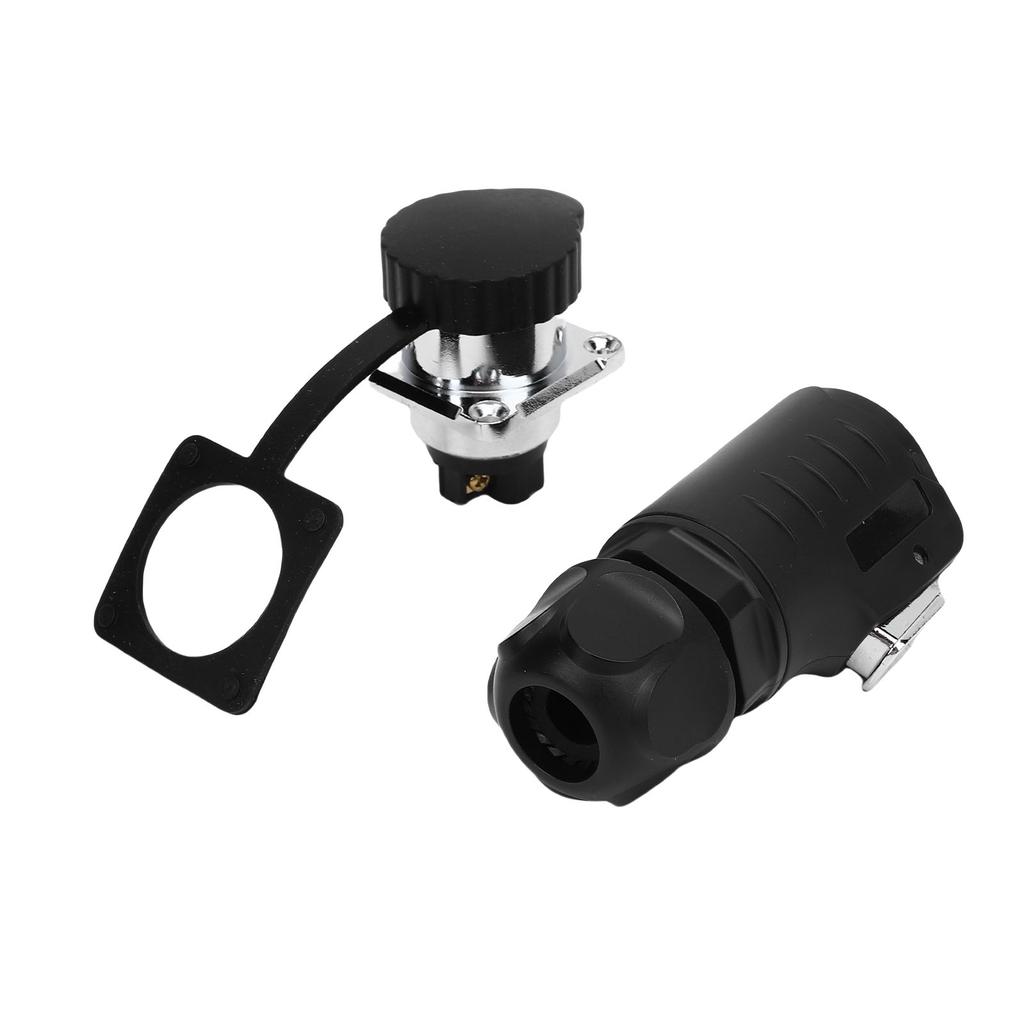 25A 4 Pin Pin and Socket IP68 Male and Female Aviation Wire Connector with Flange Seat, Industrial Water Proof Connector, Function