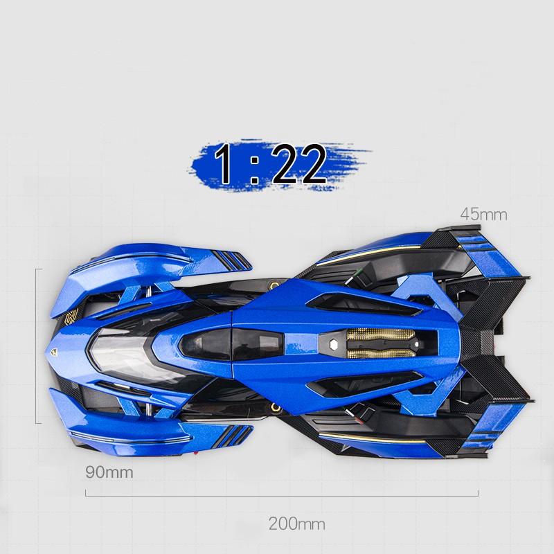 1/22 Lamborghini V12 GT Alloy Miniature Car Model Diecast Metal Scale Car Sound and Light Collection Children Toy Car Vehicles Gift