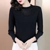 Mesh Base Shirt for Women's Winter Clothes, New Slim Fit and Elastic Long-sleeved Inner Wear, Diamond-shaped T-shirt Top