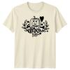 Halloween Pumpkin Bones Candy Graphic Mens Womens T-Shirt Unisex Tee Spooky