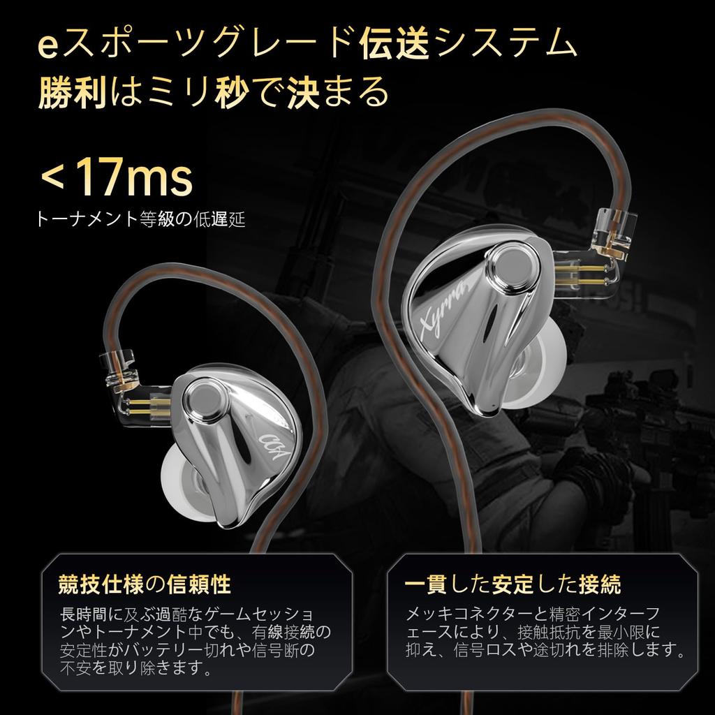 CCA Xyrra Двухдрайверные Внутриканальные Мониторные Наушники 1DD 1BD Hi-Fi Чистый Звук Глубокий Бас Проводные Игровые Наушники Черные