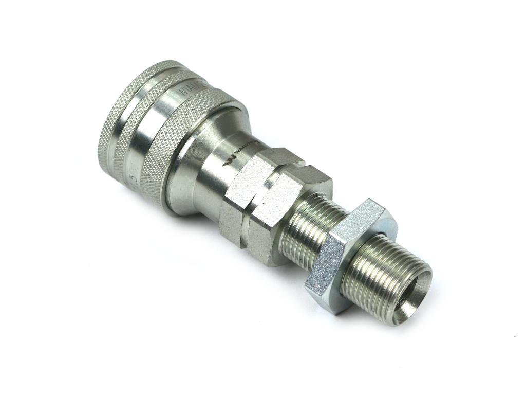 Szybkozłącze Hydrauliczne Gniazdo Z Eliminatorem Ciśnienia Long M22X1.5 Gwint Zewnętrzny Euro (9100822Gl) (Iso 7241-A) Waryński