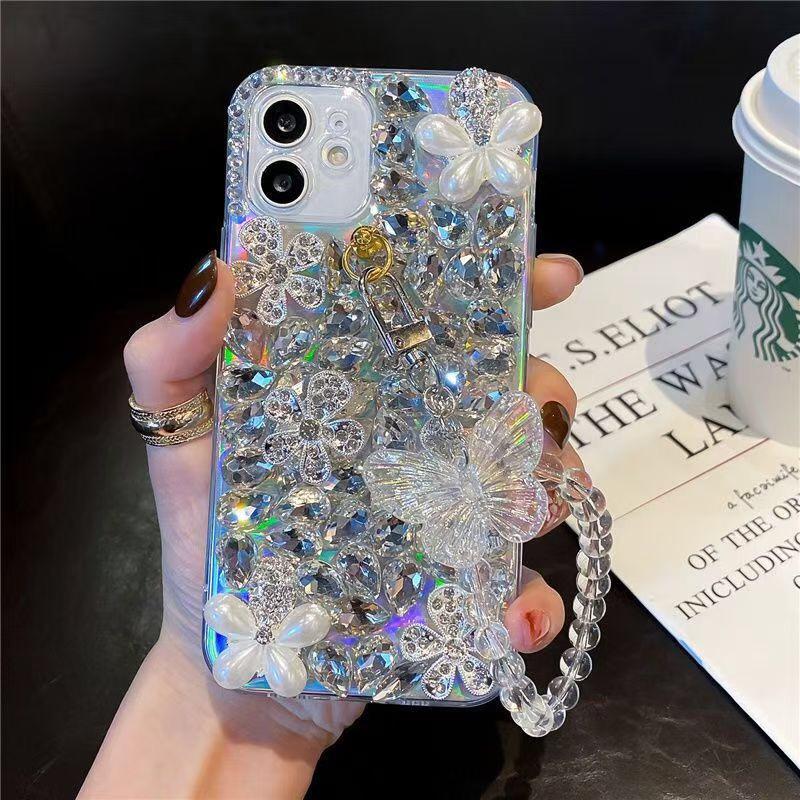 Роскошный чехол с 3D стразами и стразами для iPhone 14 13 12 11 Pro max X XR/Samsung S22 S21 S20 FE A13 A23 A33 A53 A52 A32 A22/Redmi 10 9 9A 9C 9T