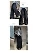 2025 Autumn/Winter European Cotton Velvet Wide-Leg High-Waist Drape Pants for Women