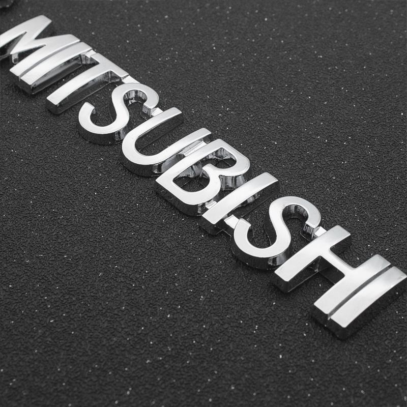 Car  3D Aluminum Badge Car Styling Body Car Side Fender Decorative Sticker For MITSUBISHI Lancer EX Competition Outlander ASX