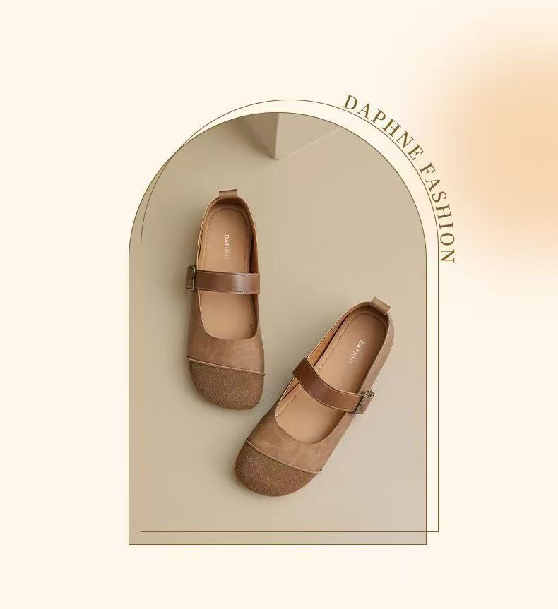 Женские туфли Мэри Джейн на плоской подошве 2024 года, осень, новые ретро-туфли с неглубокой подошвой, мягкие, нескользящие, удобные, с пряжкой, туфли Zapatos Mujer