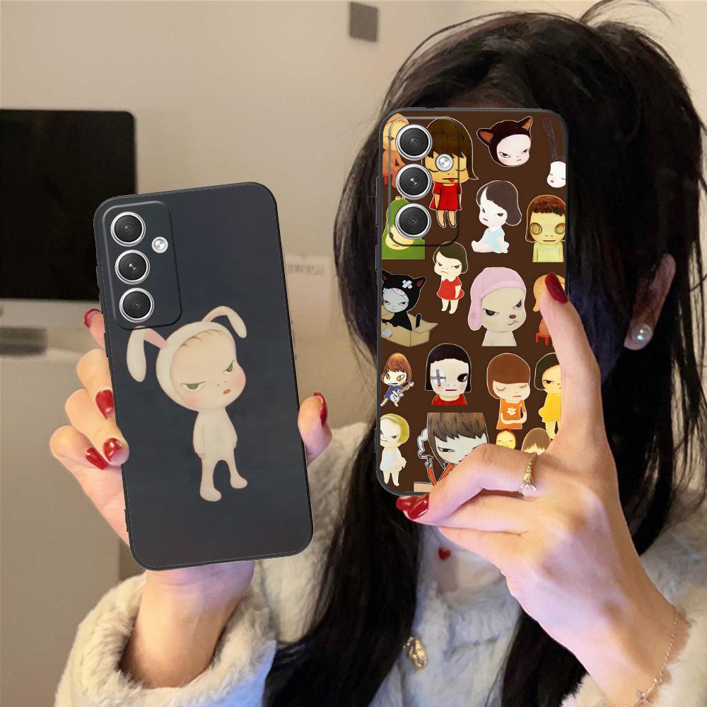 Аниме Чехол для телефона Yoshitomo Nara для Samsung Galaxy S26 S25 S24 S23 S22 S21 S20 Note20 Plus FE Ultra Красочная Крышка Роскошный Красивый